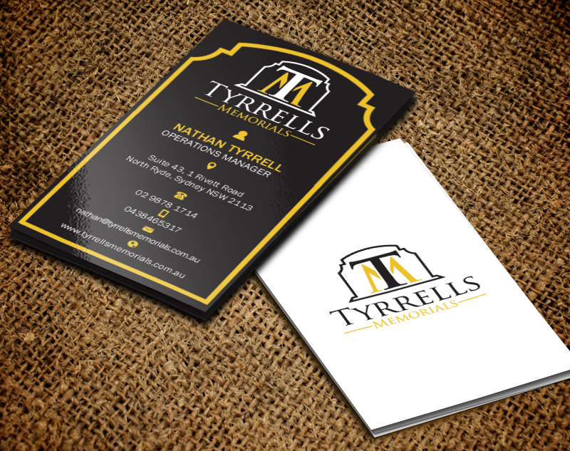 Business Card Design by Brand aid for Tyrrells Memorials | Design #12652438