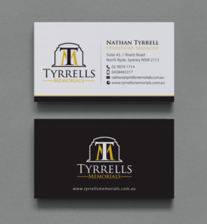 Business Card Design by chandrayaan.creative for Tyrrells Memorials | Design: #12650783