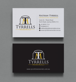 Business Card Design by chandrayaan.creative for Tyrrells Memorials | Design: #12650784