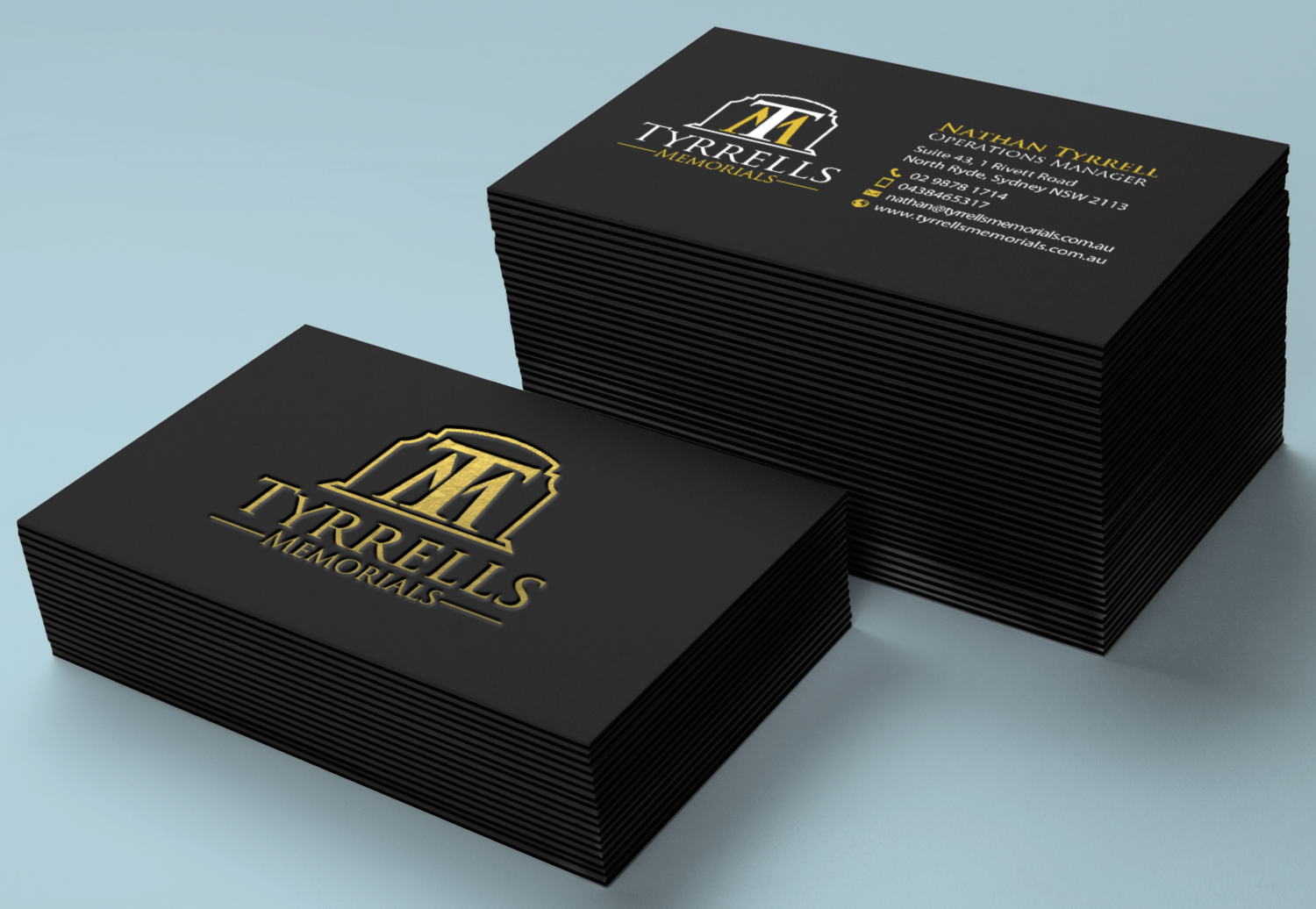 Business Card Design by chandrayaan.creative for Tyrrells Memorials | Design #12677212