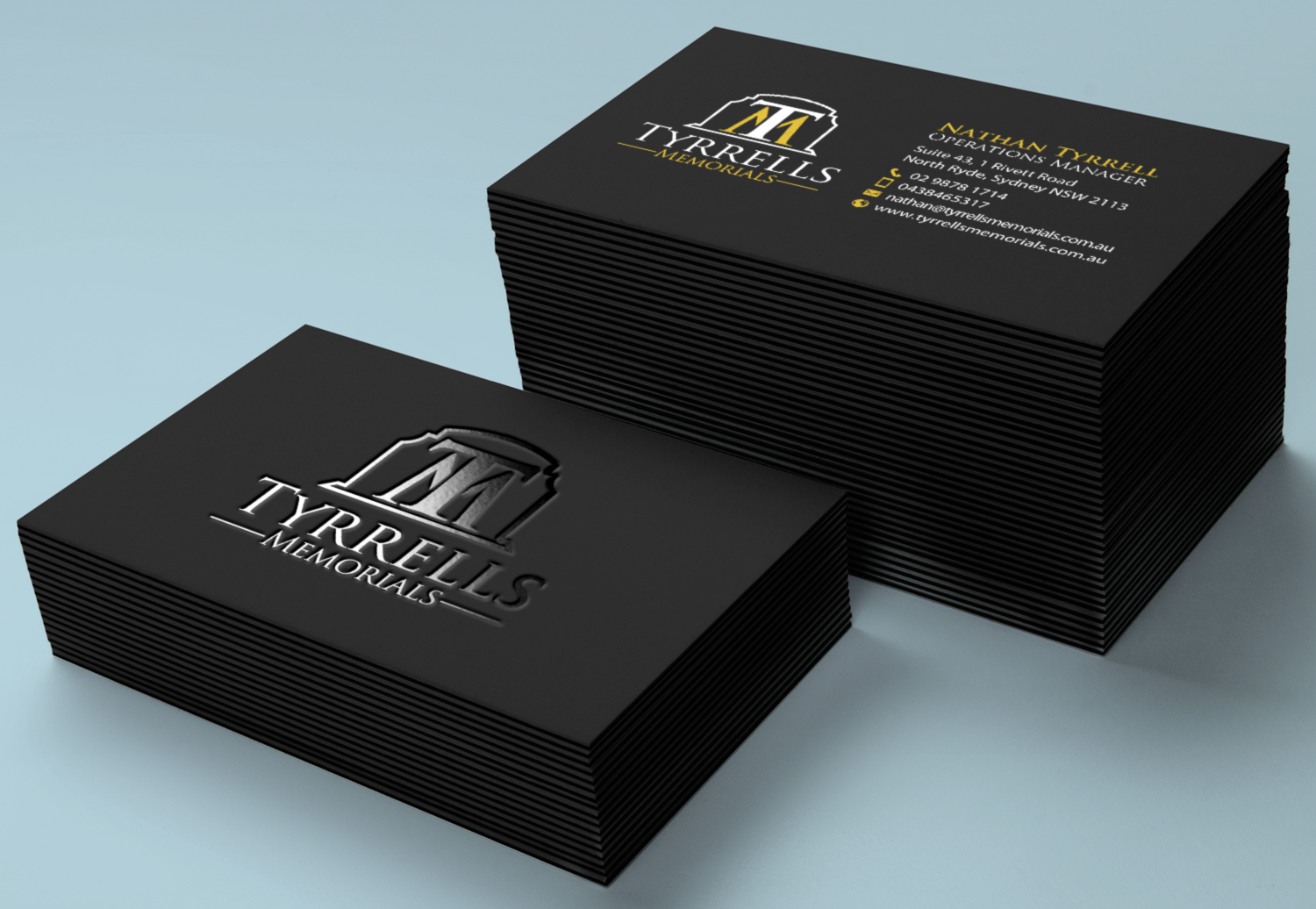 Business Card Design by chandrayaan.creative for Tyrrells Memorials | Design #12677214