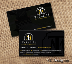 Business Card Design by SL Designer for Tyrrells Memorials | Design: #12658582
