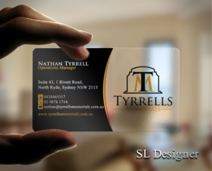 Business Card Design by SL Designer for Tyrrells Memorials | Design: #12658709