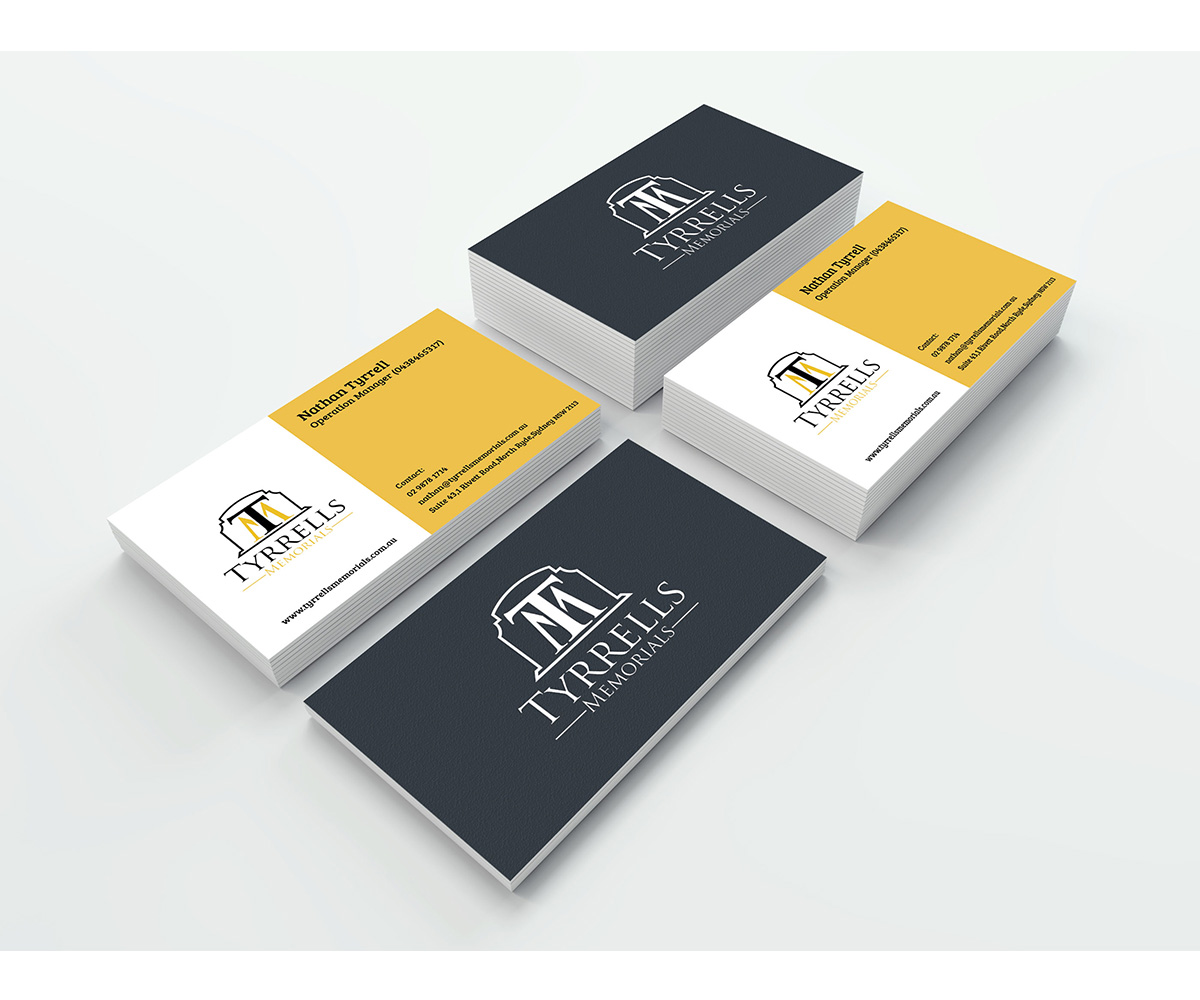 Business Card Design by Graphic Flame for Tyrrells Memorials | Design #12671142