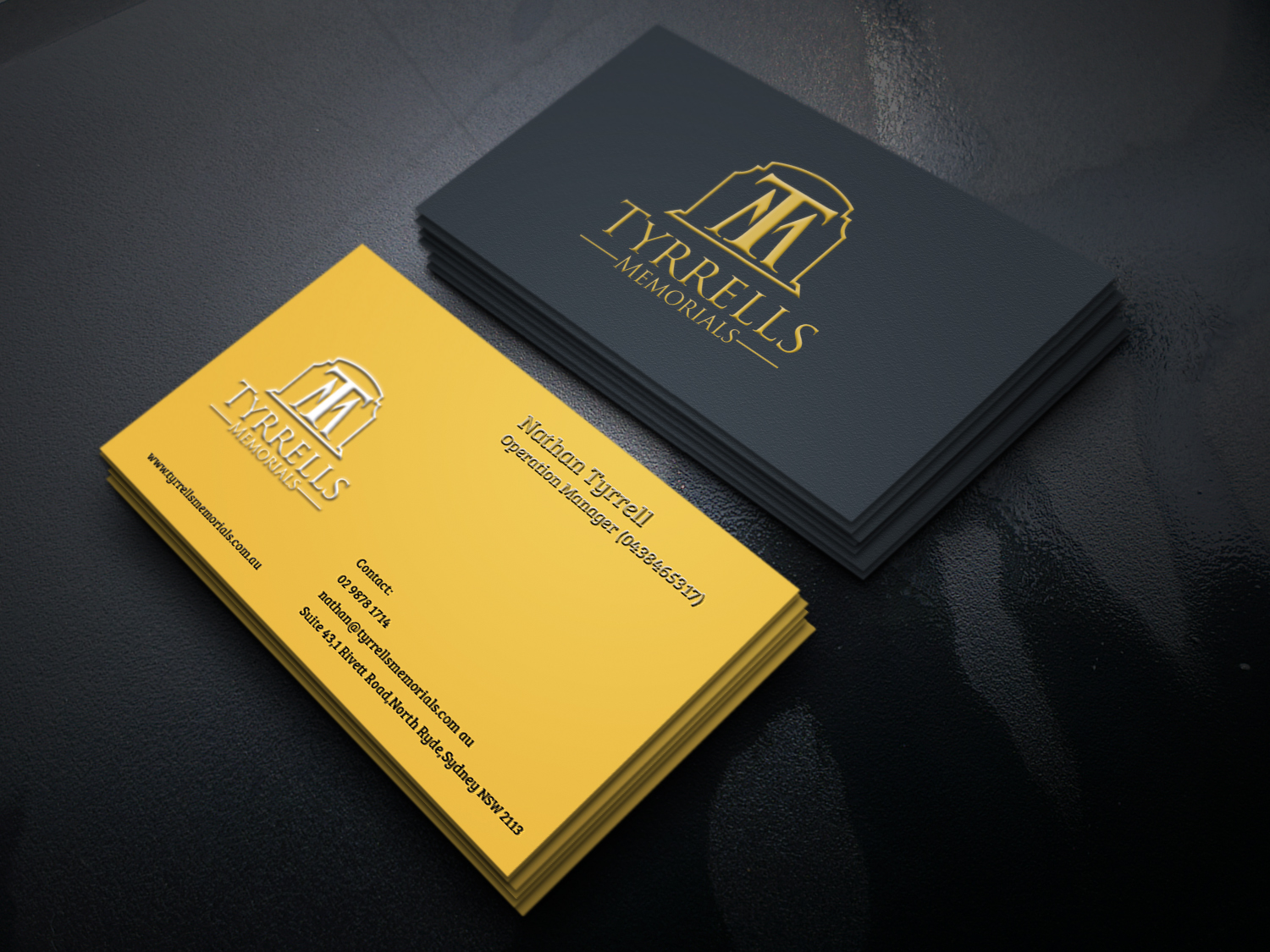 Business Card Design by Graphic Flame for Tyrrells Memorials | Design #12672117