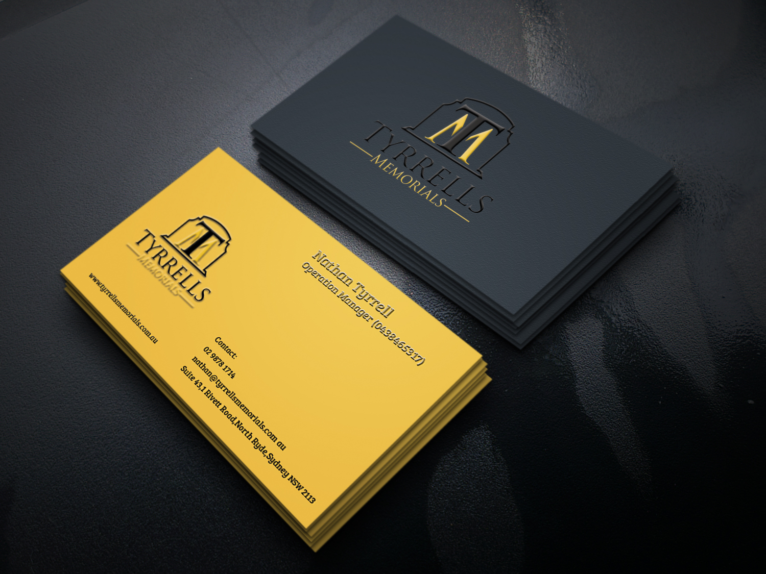 Business Card Design by Graphic Flame for Tyrrells Memorials | Design #12672119