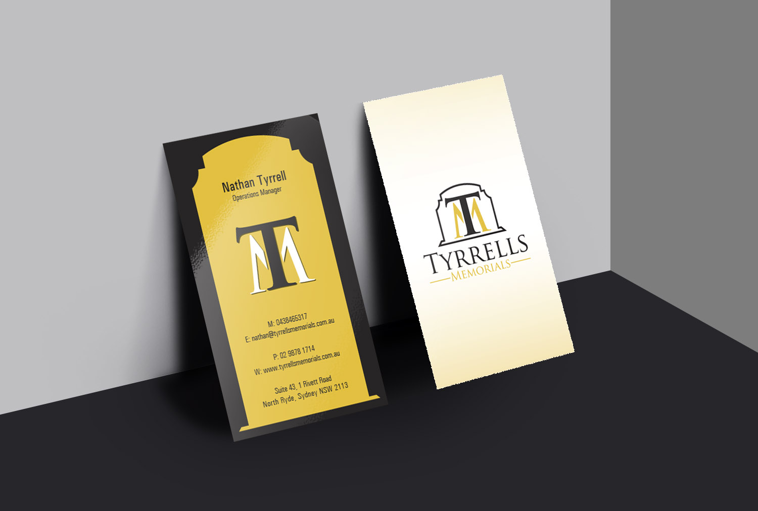 Business Card Design by payel.desing388 for Tyrrells Memorials | Design #12669709
