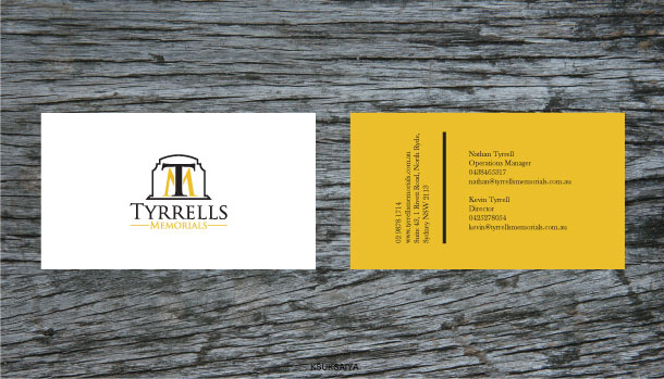 Business Card Design by ksuksaiya for Tyrrells Memorials | Design #12750590