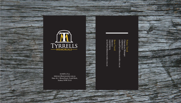 Diseño de Tarjeta de Presentación por ksuksaiya para Tyrrells Memorials | Diseño #12750620