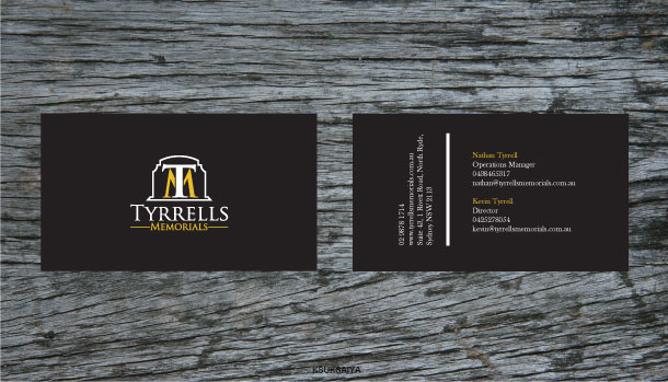 Business Card Design by ksuksaiya for Tyrrells Memorials | Design #12750624