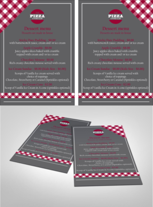 Menu Design by DG for Pizza Club | Design: #12668012