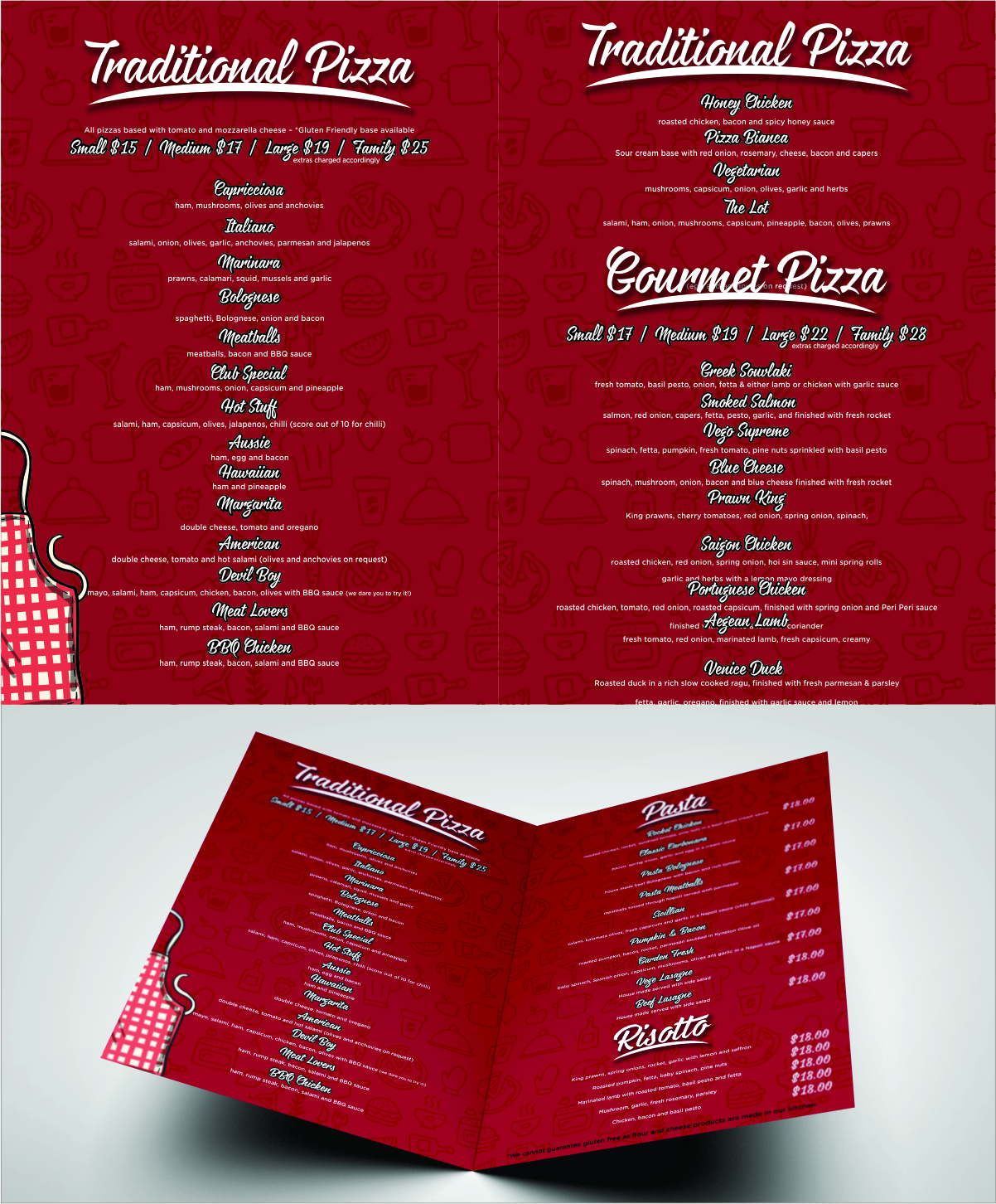 Menü-Design von DG für Pizza Club | Design #12668015