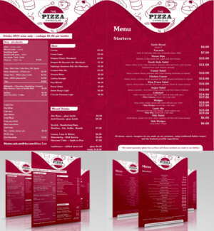 Menu Design by DG for Pizza Club | Design: #12668017