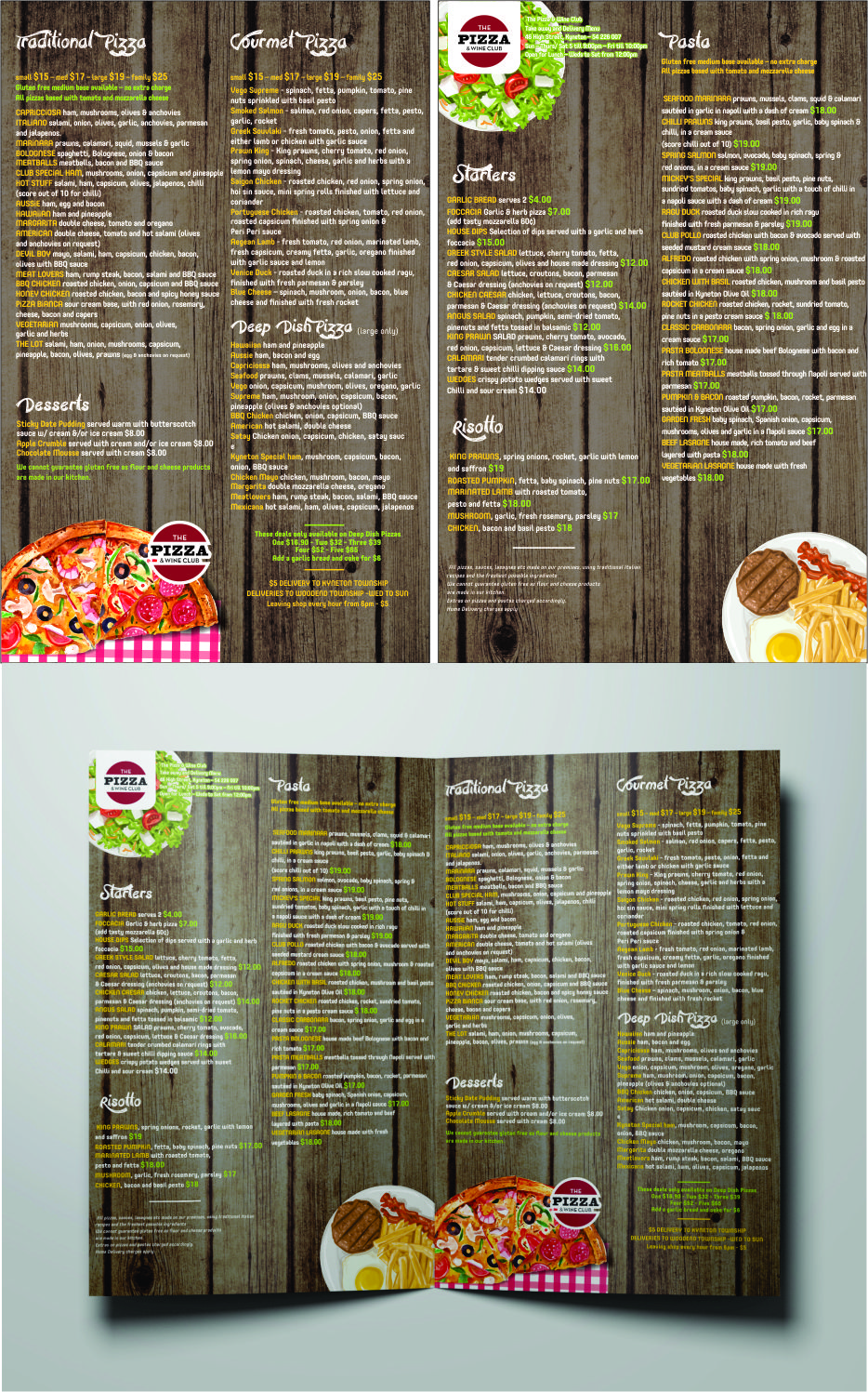 Menu Design by DG for Pizza Club | Design #12668034