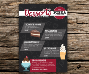 Menu Design by CerezaChan for Pizza Club | Design: #12751116