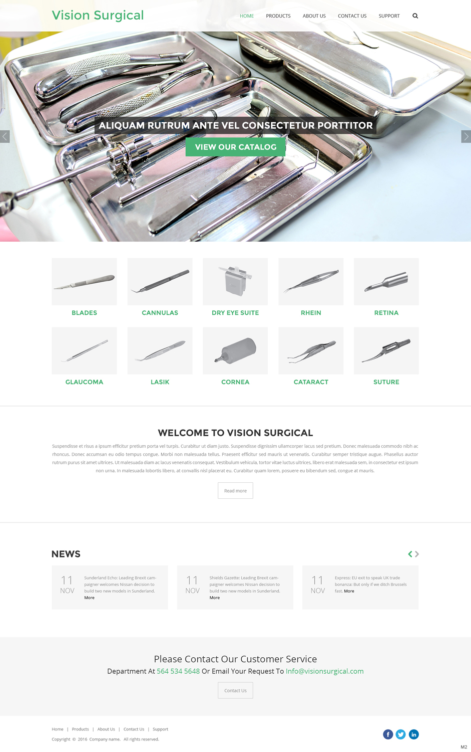 Web Design par pb pour Vision Surgical  | Design #12666854