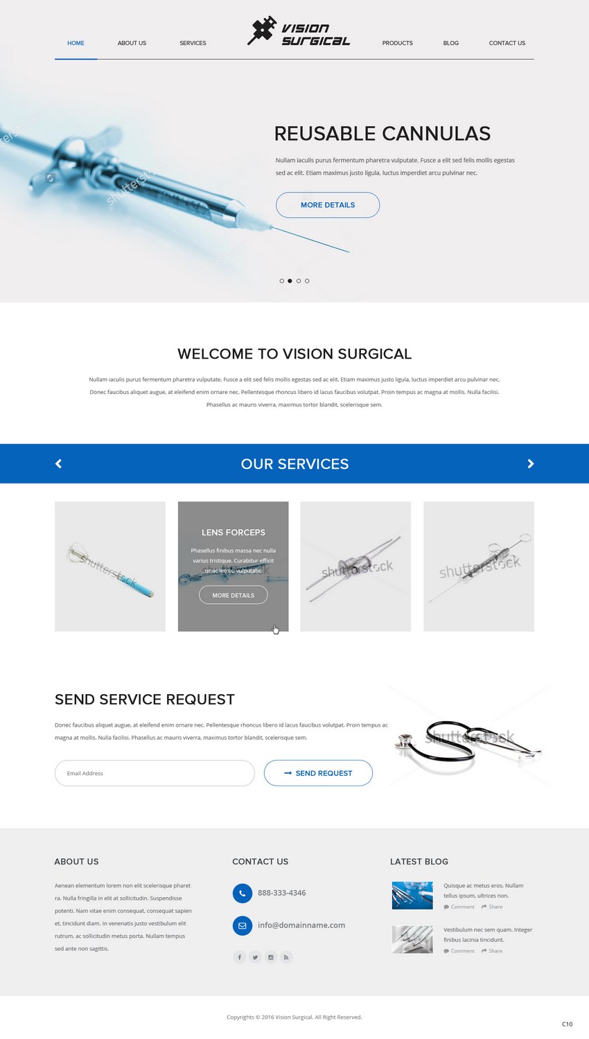 Web Design by pb for Vision Surgical  | Design #12666860