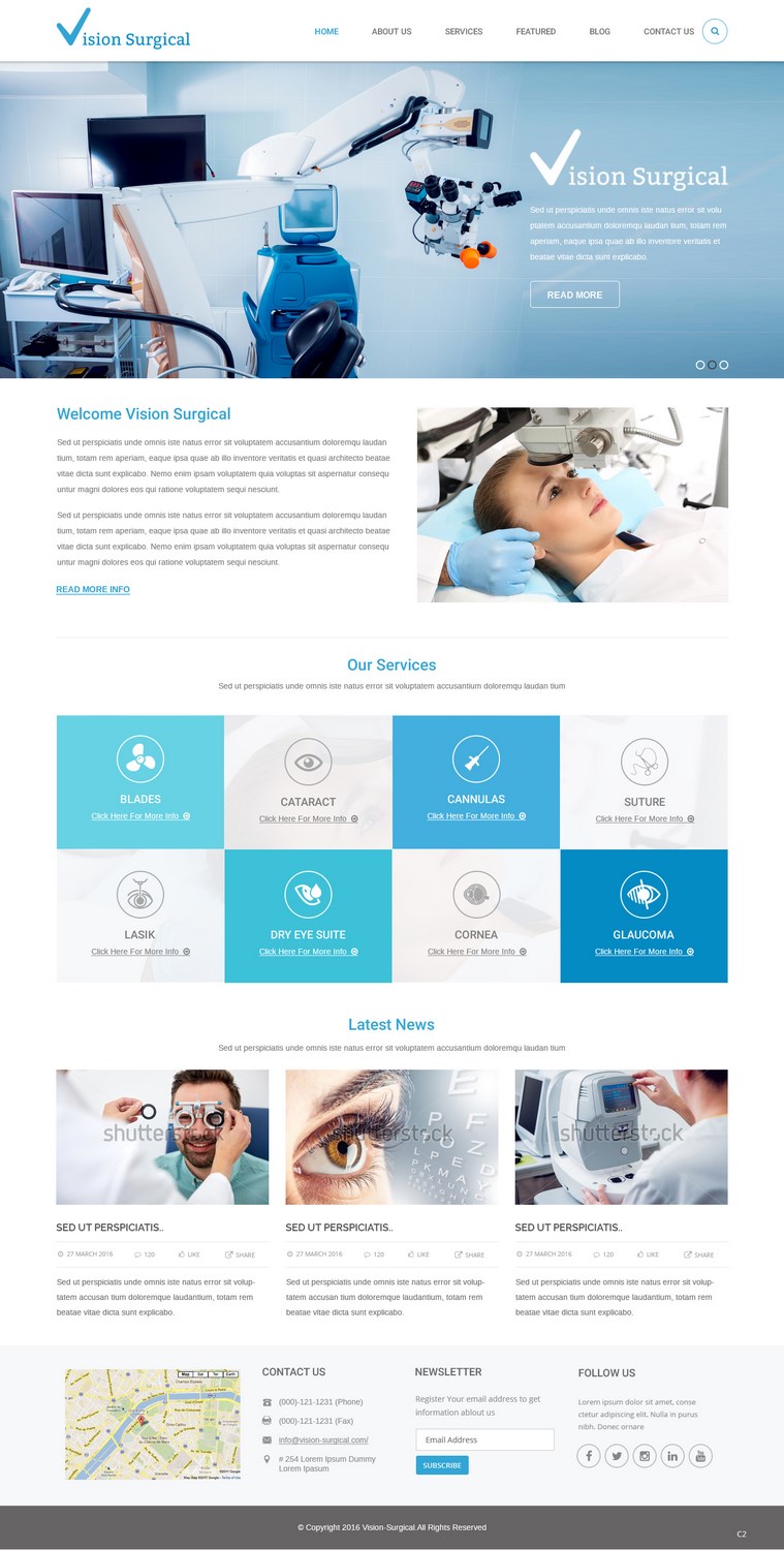Web Design par pb pour Vision Surgical  | Design #12666863