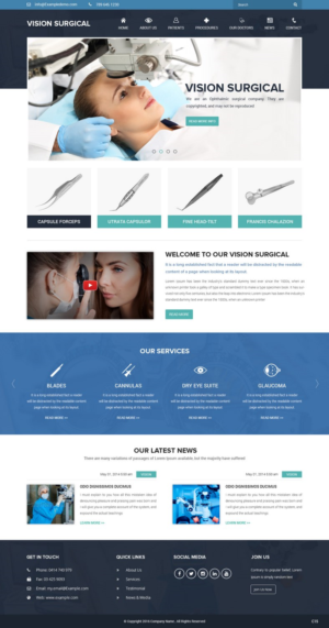 Web Design by pb for Vision Surgical  | Design: #12666869