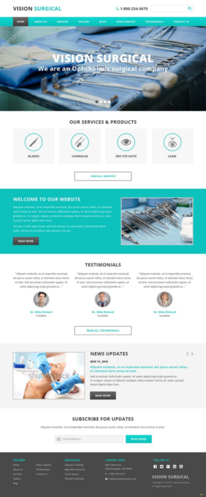 Web Design by pb for Vision Surgical  | Design: #12677418