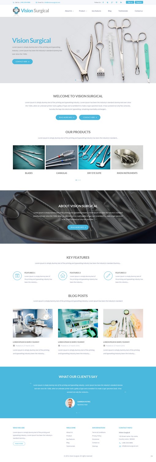 Web Design by pb for Vision Surgical  | Design #12677421