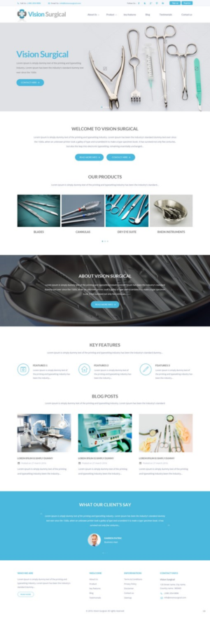 Web Design by pb for Vision Surgical  | Design: #12677421