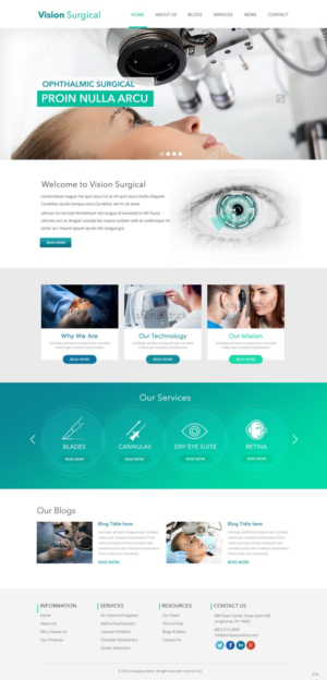 Web Design by pb for Vision Surgical  | Design: #12677423