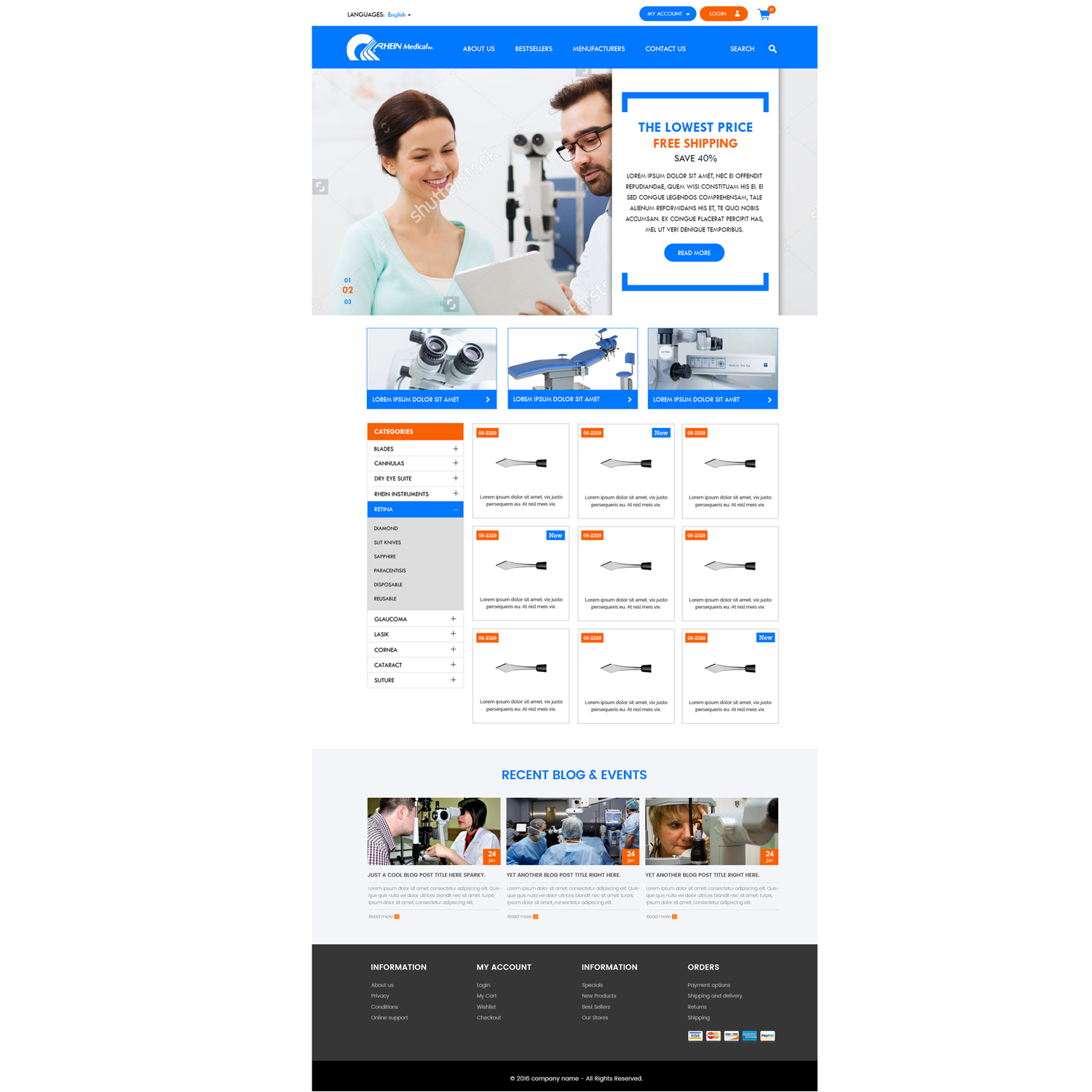 Web Design par khizar_911 pour Vision Surgical  | Design #12696210