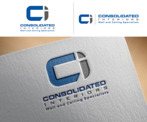 Consolidated Interiors                          Wall and Ceiling Specialists | Logo Design by Renen
