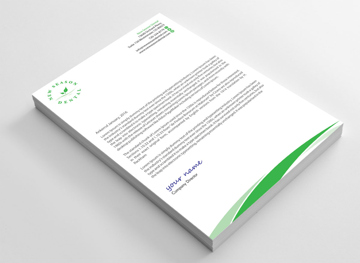 Stationery Design by alpesh9520 for New Season Dental | Design #12707861
