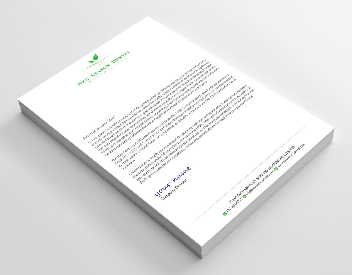Stationery Design by alpesh9520 for New Season Dental | Design #12707863