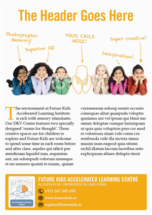 Whole brain training Early Learning Activity needs brochure | Design de Brochure par foo