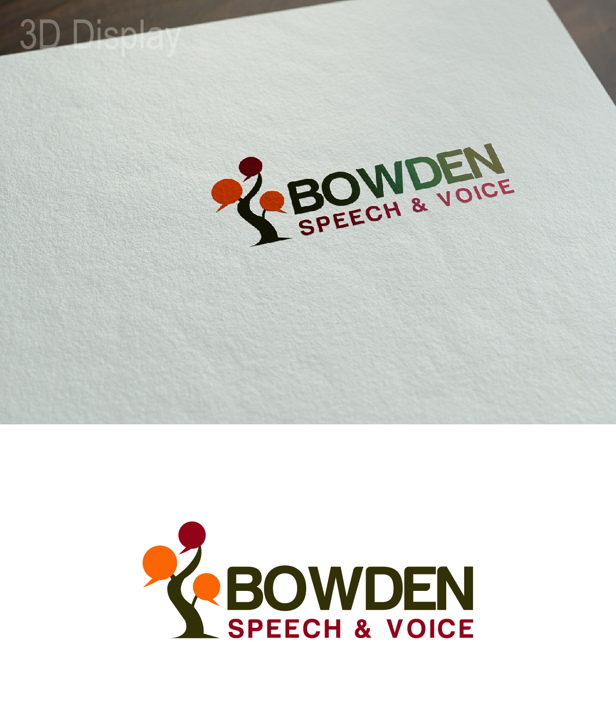 Logo Design by 3Guys for Bowden Speech & Voice | Design #12709448