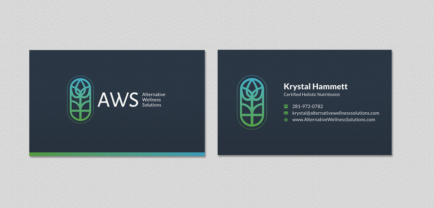 Design de Carte de Visite par INDIAN_Ashok pour Alternative Wellness Solutions  | Design #12672588