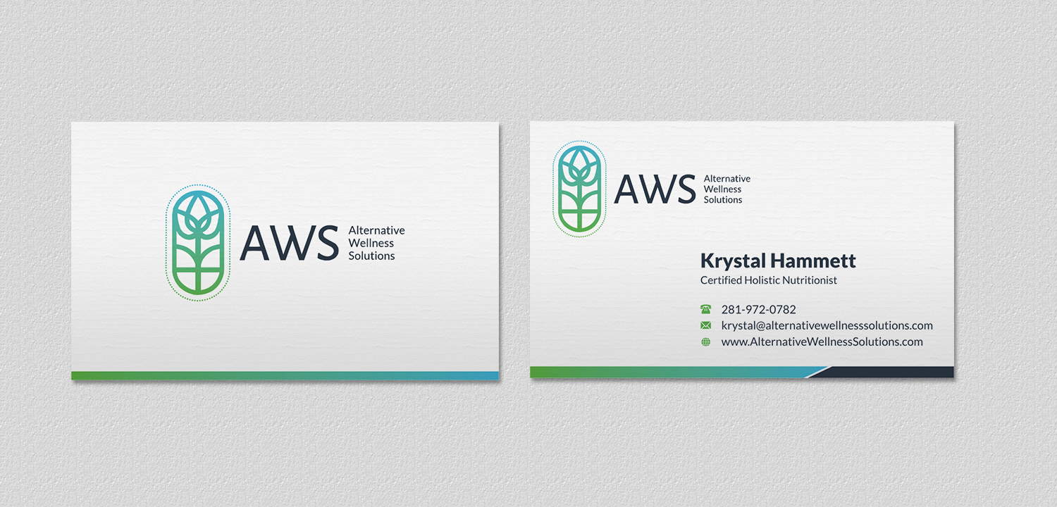 Design de Carte de Visite par INDIAN_Ashok pour Alternative Wellness Solutions  | Design #12672649