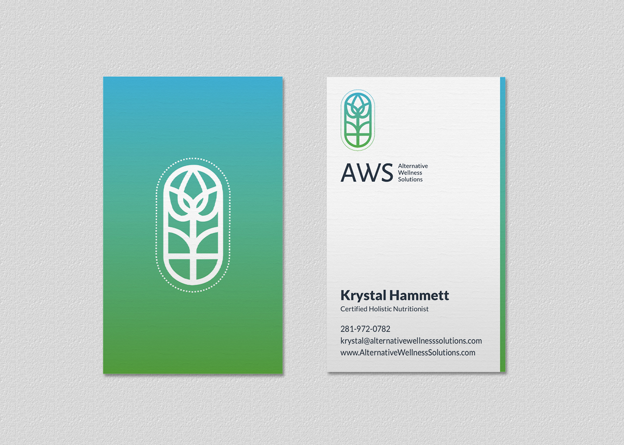 Design de Carte de Visite par INDIAN_Ashok pour Alternative Wellness Solutions  | Design #12672686