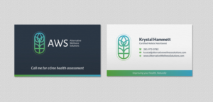 Design de Carte de Visite par INDIAN_Ashok pour Alternative Wellness Solutions  | Design : #12672691