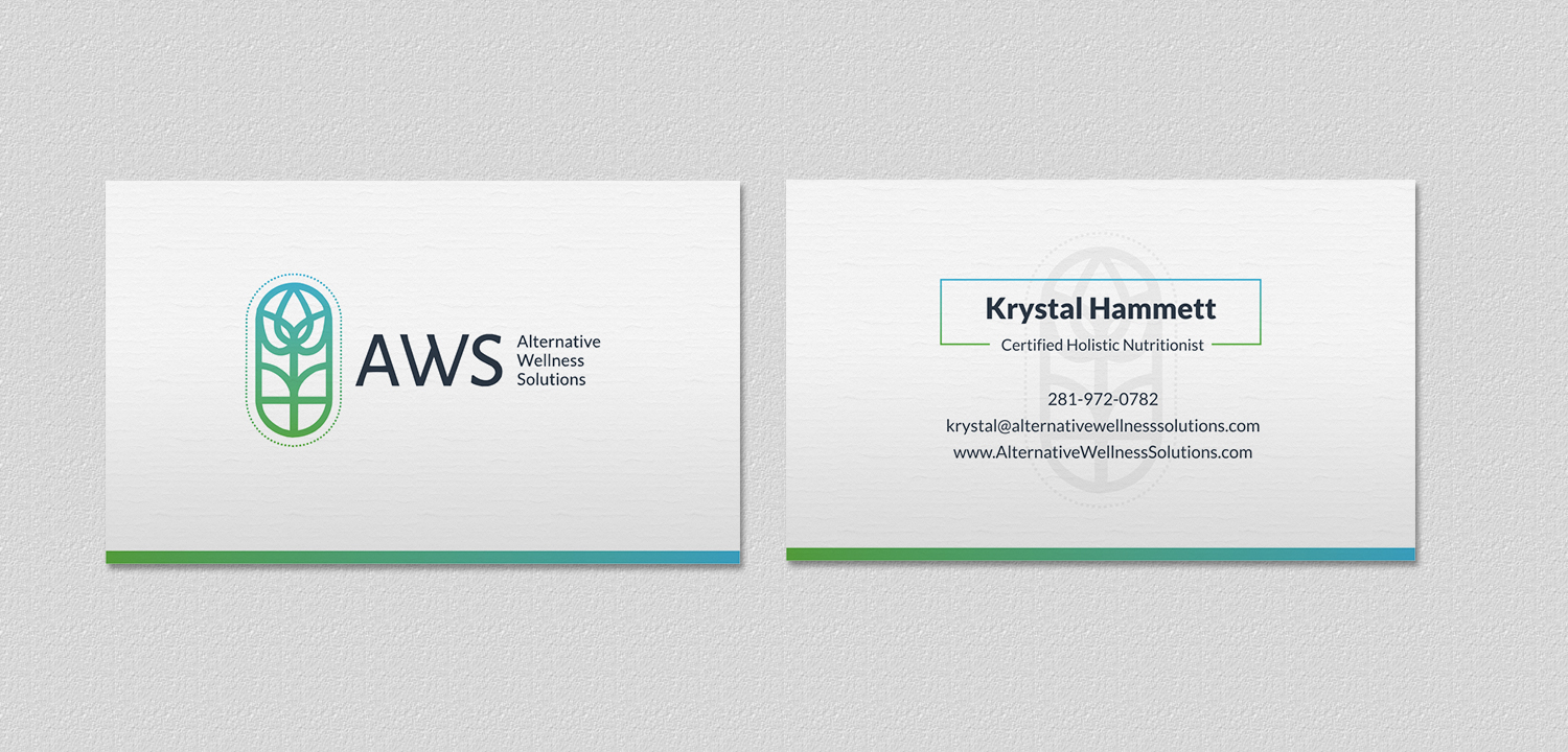 Design de Carte de Visite par INDIAN_Ashok pour Alternative Wellness Solutions  | Design #12672693