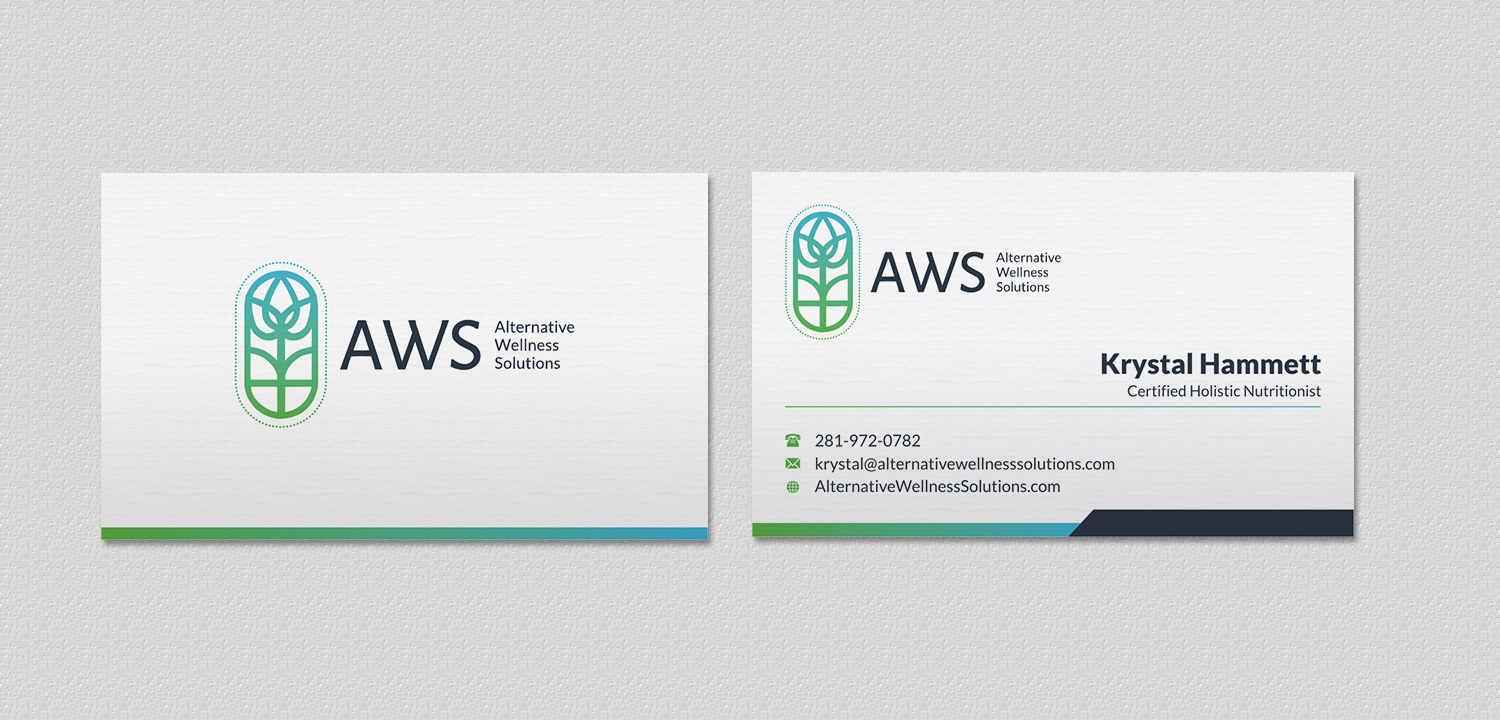 Design de Carte de Visite par INDIAN_Ashok pour Alternative Wellness Solutions  | Design #12672694