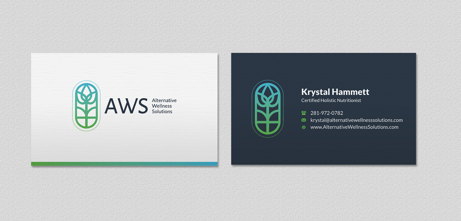 Design de Carte de Visite par INDIAN_Ashok pour Alternative Wellness Solutions  | Design #12672697
