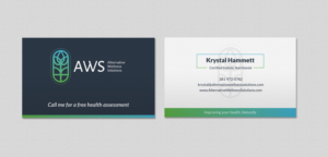 Design de Carte de Visite par INDIAN_Ashok pour Alternative Wellness Solutions  | Design : #12672704