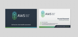 Design de Carte de Visite par INDIAN_Ashok pour Alternative Wellness Solutions  | Design : #12672705