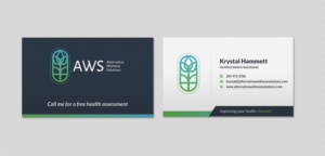 Design de Carte de Visite par INDIAN_Ashok pour Alternative Wellness Solutions  | Design : #12672706