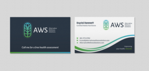 Design de Carte de Visite par INDIAN_Ashok pour Alternative Wellness Solutions  | Design : #12672708