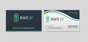 Design de Carte de Visite par INDIAN_Ashok pour Alternative Wellness Solutions  | Design : #12672709