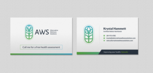 Design de Carte de Visite par INDIAN_Ashok pour Alternative Wellness Solutions  | Design : #12672712