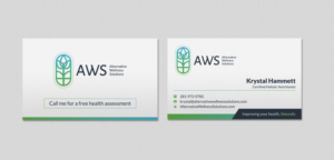 Design de Carte de Visite par INDIAN_Ashok pour Alternative Wellness Solutions  | Design : #12672720
