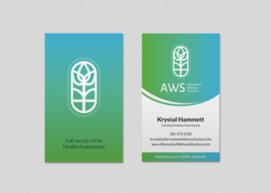 Design de Carte de Visite par INDIAN_Ashok pour Alternative Wellness Solutions  | Design : #12672722