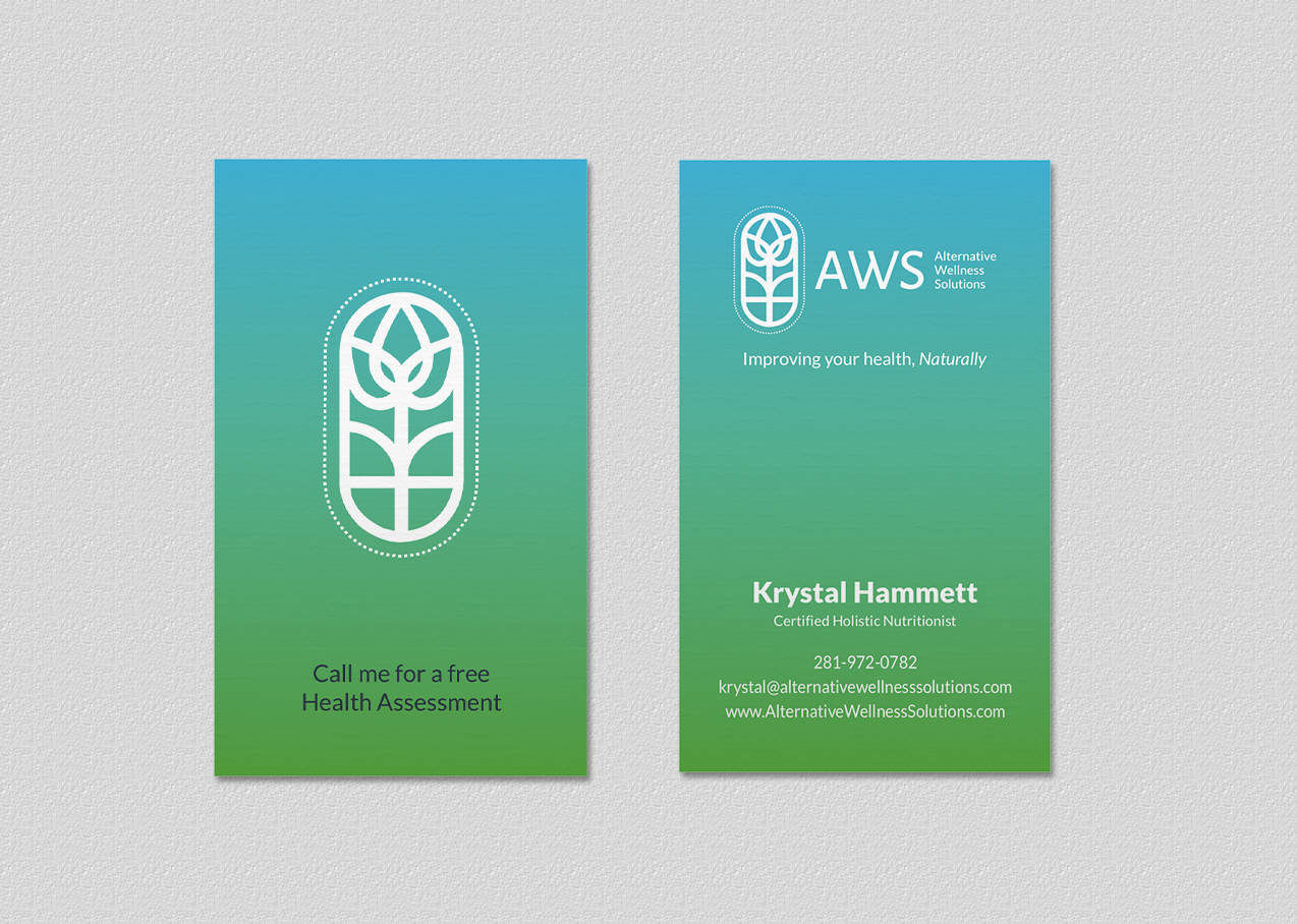 Design de Carte de Visite par INDIAN_Ashok pour Alternative Wellness Solutions  | Design #12672724