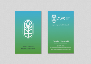 Design de Carte de Visite par INDIAN_Ashok pour Alternative Wellness Solutions  | Design : #12672724